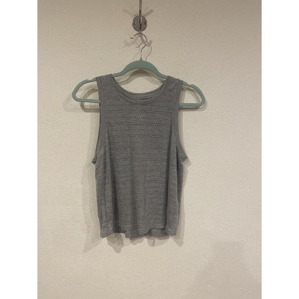 Beyond Yoga Tank Top Womens XS Gray Perforated Sleeveless Made USA Athletic